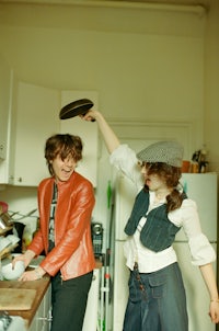 two women in a kitchen