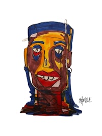 a drawing of a woman's face