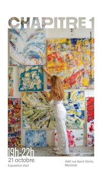 the cover of a book with a woman painting on it
