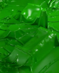 a close up of a green liquid