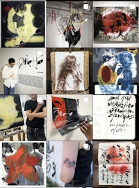 a collage of various pictures of art and graffiti