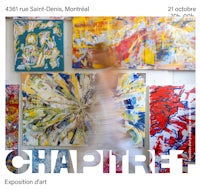 a poster for an art exhibition in montreal