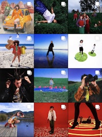 a collage of pictures of people in various poses
